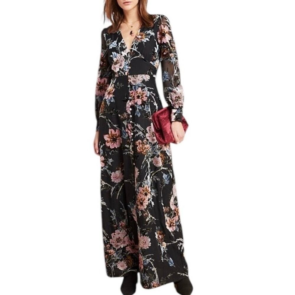 Anthropologie Yumi Kim Maxi Dress Small Floral Spring Flowy Feminine